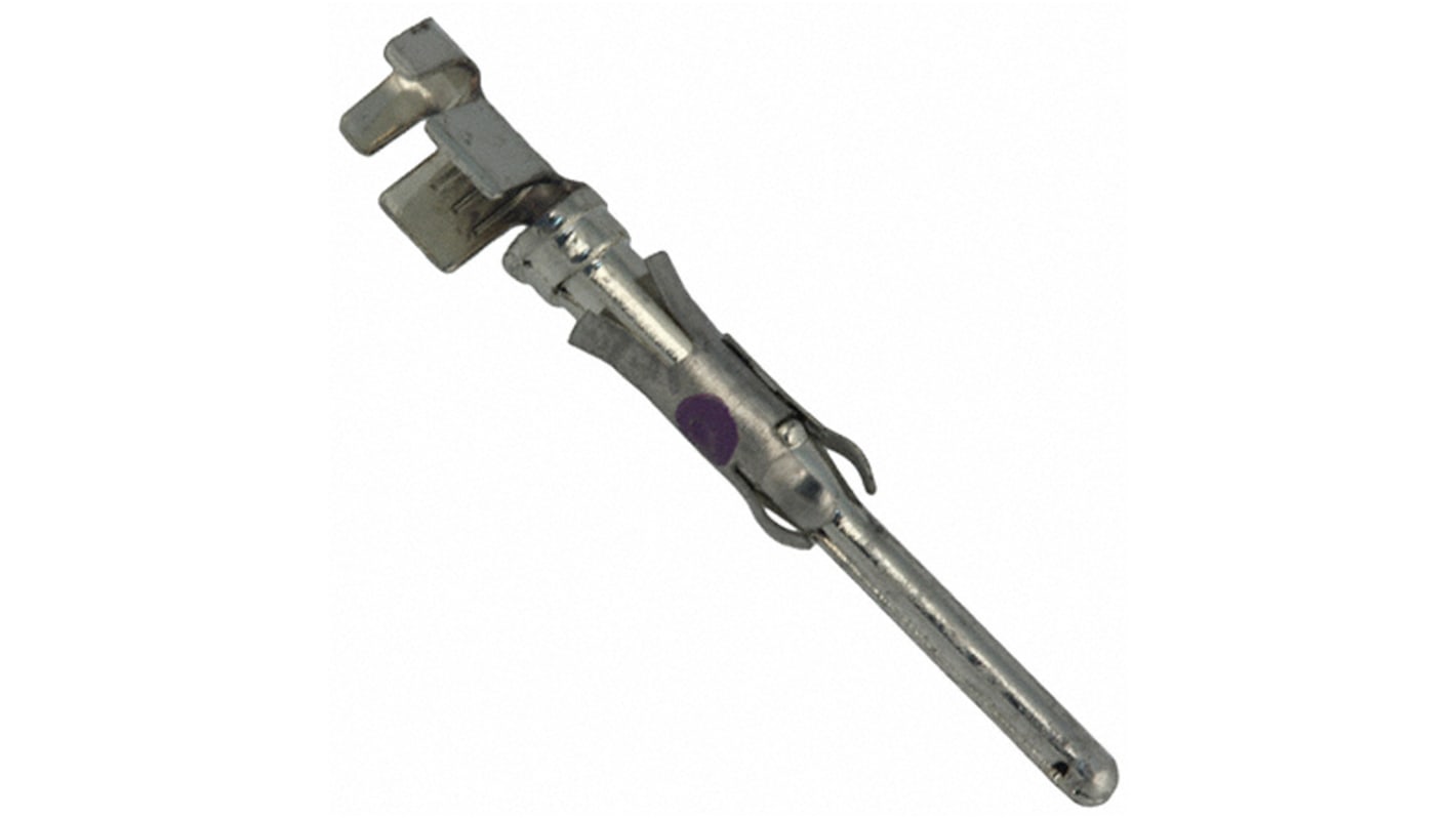TE Connectivity Type III+ Series Male Crimp Terminal Contact, 18AWG Min, 14AWG Max