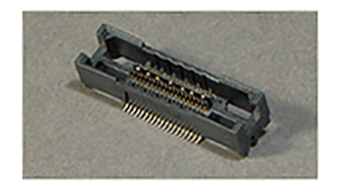 TE Connectivity, MICTOR Female Connector Housing, 0.64mm Pitch, 38 Way, 2 Row Right Angle