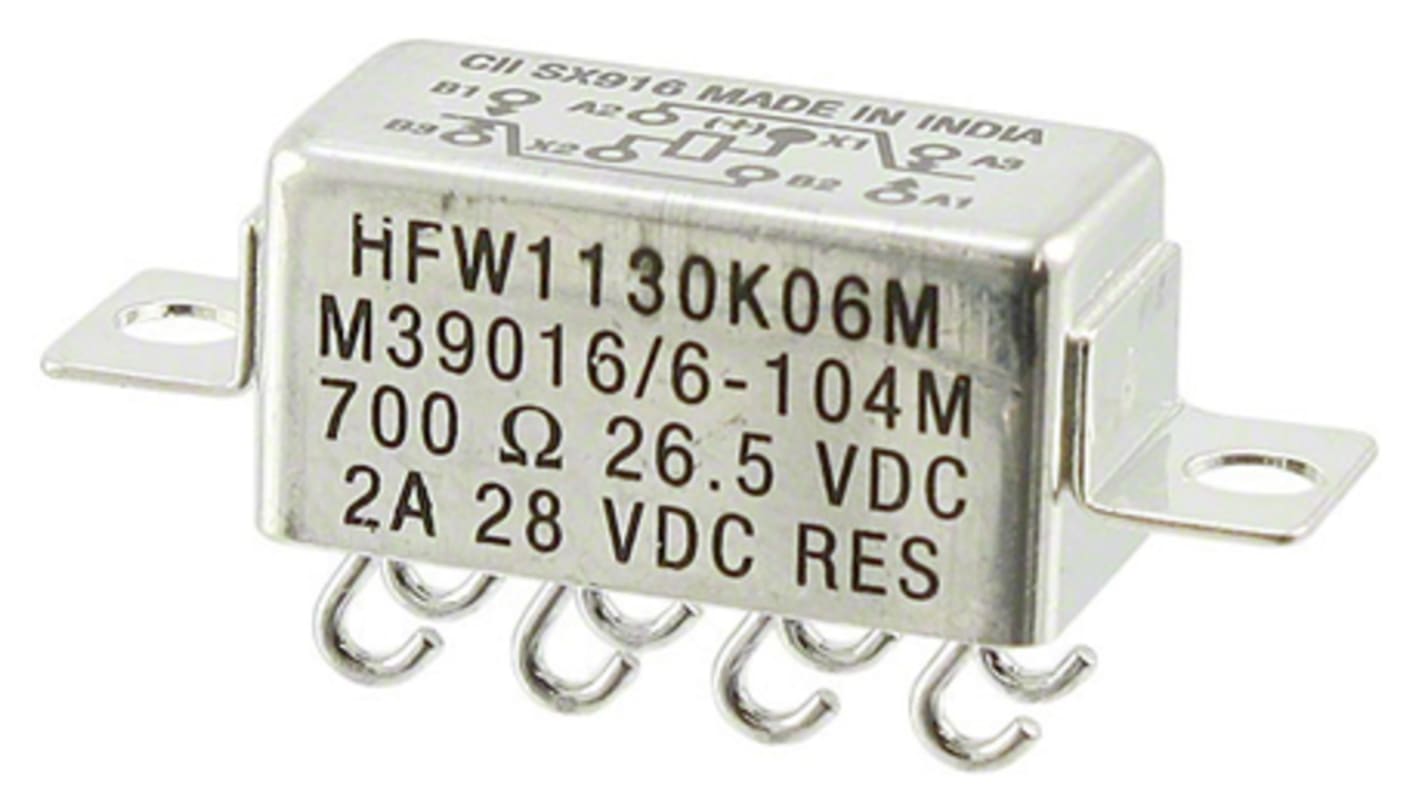 TE Connectivity Non-Latching Relay, 208V Coil, 40A Switching Current, DPDT