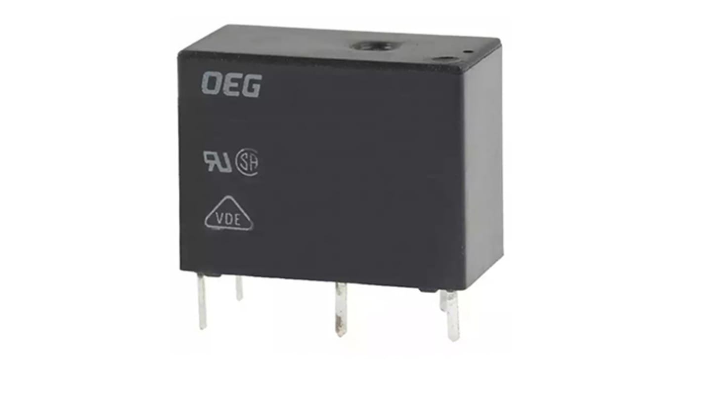 TE Connectivity PCB Mount Non-Latching Relay, 12V dc Coil, 10A Switching Current, SPST