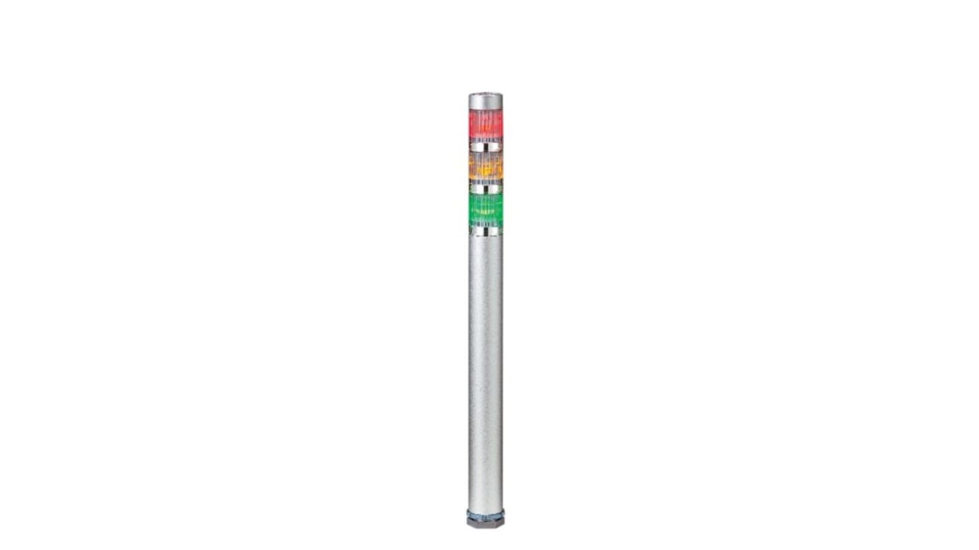 Rs-Online Torretta di segnalazione Patlite 24 V c.c. LED 3 elementi lenti Trasparente