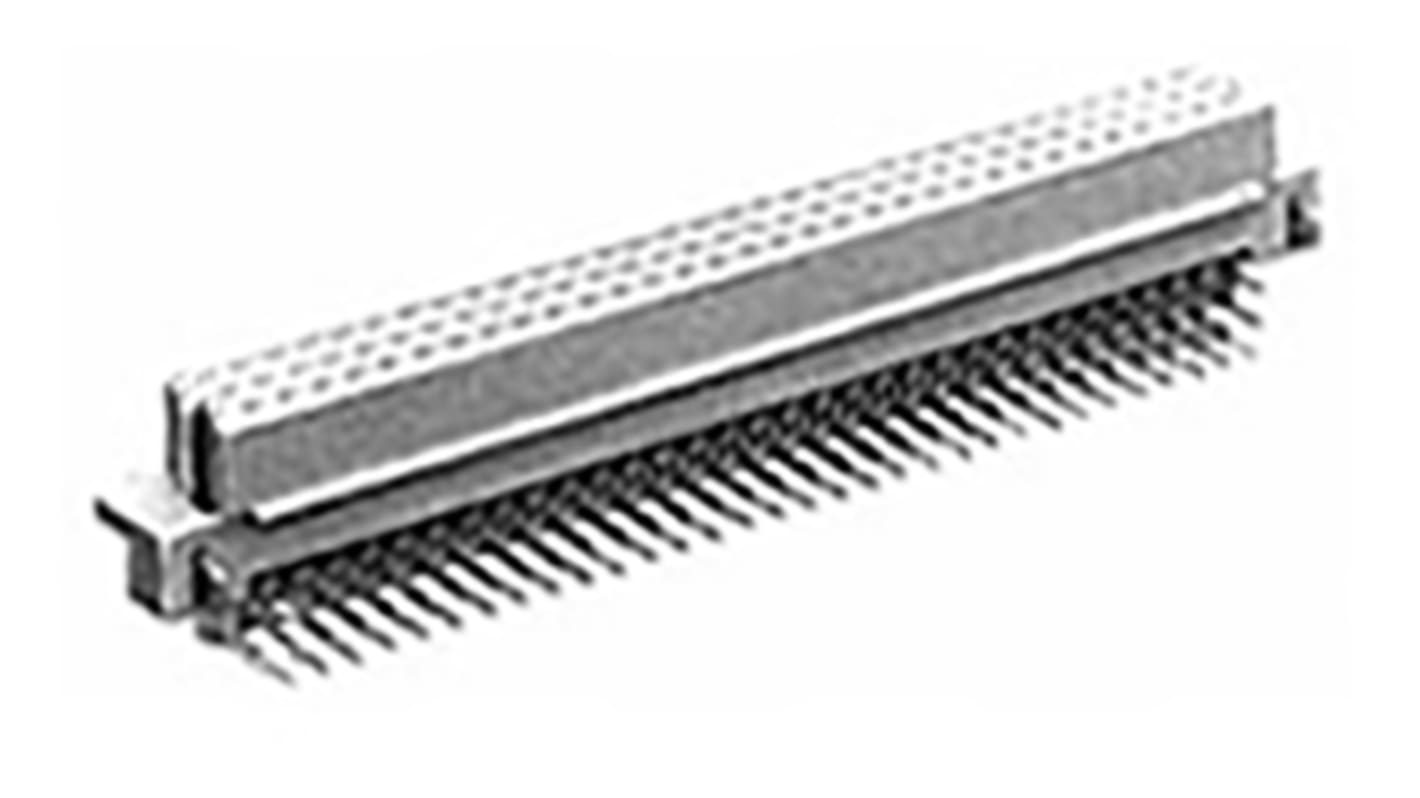 TE Connectivity Eurocard 64 Way 2.54mm Pitch, Type R Class C2, 2 Row, Right Angle DIN 41612 Connector, Socket