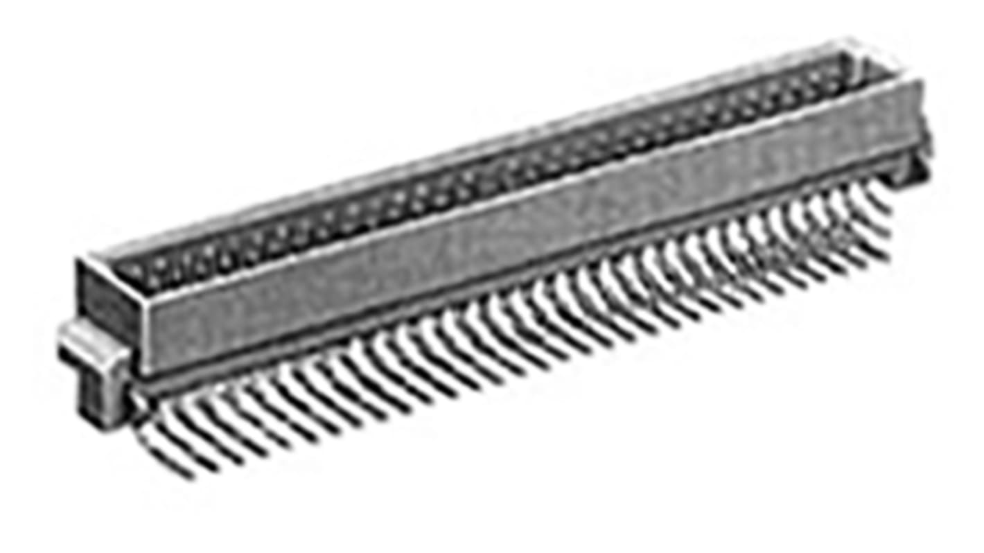 TE Connectivity Eurocard 96 Way 2.54mm Pitch, Type C Class C2, 3 Row, Right Angle DIN 41612 Connector, Plug