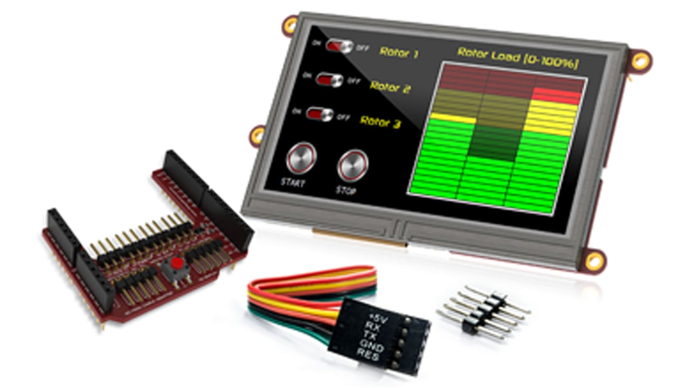 Afficheur 4.3pouces 4D Systems gen4 avec Ecran tactile résistif pour Arduino