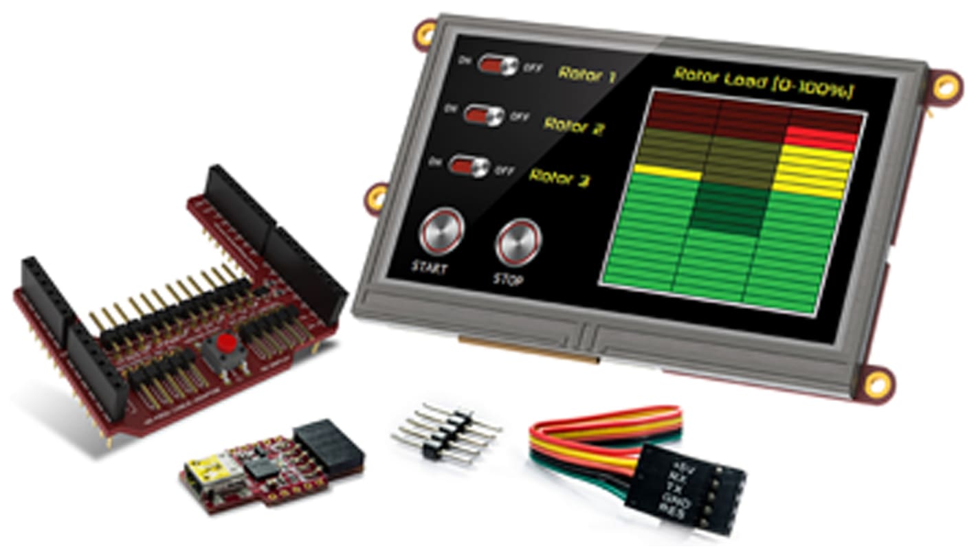 4D Systems Arduino kompatibles Display Resistiver Touchscreen 4.3Zoll, 480 x 272Pixel, für Arduino