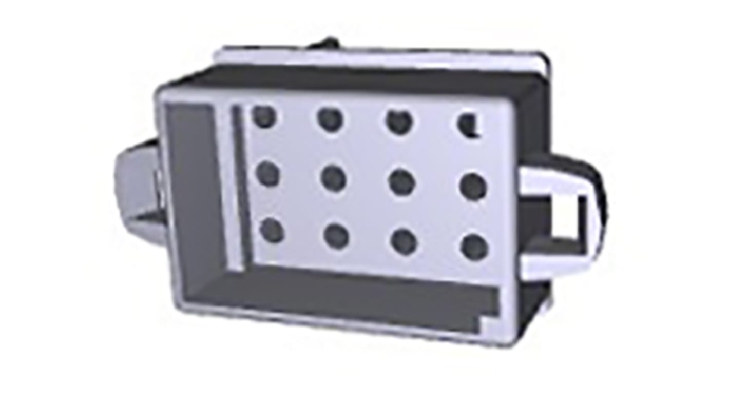 TE Connectivity, Commercial MATE-N-LOK Female Connector Housing, 5.13mm Pitch, 12 Way, 4 Row