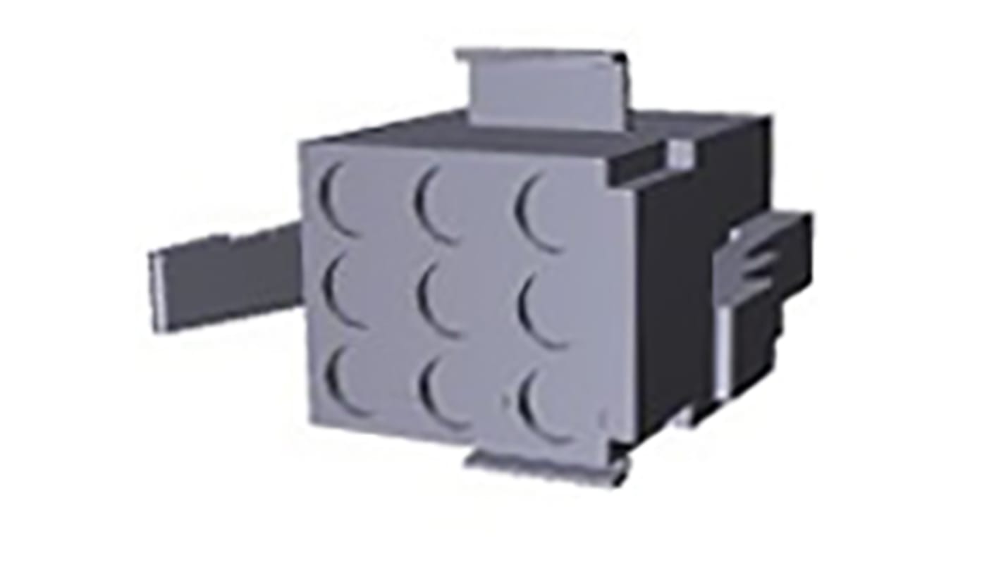TE Connectivity, Commercial MATE-N-LOK Male Connector Housing, 5.13mm Pitch, 9 Way, 3 Row