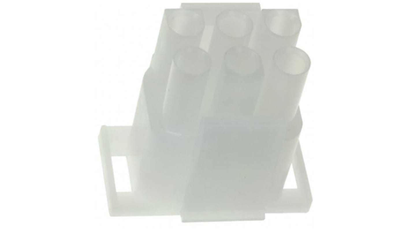Corpo connettore automotive TE Connectivity Maschio, 6 vie, 2 file, passo 6.35mm