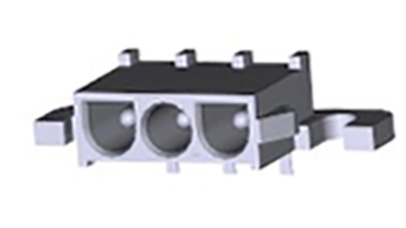 TE Connectivity Universal MATE-N-LOK Series Right Angle Through Hole PCB Header, 3 Contact(s), 6.35mm Pitch, 1 Row(s),
