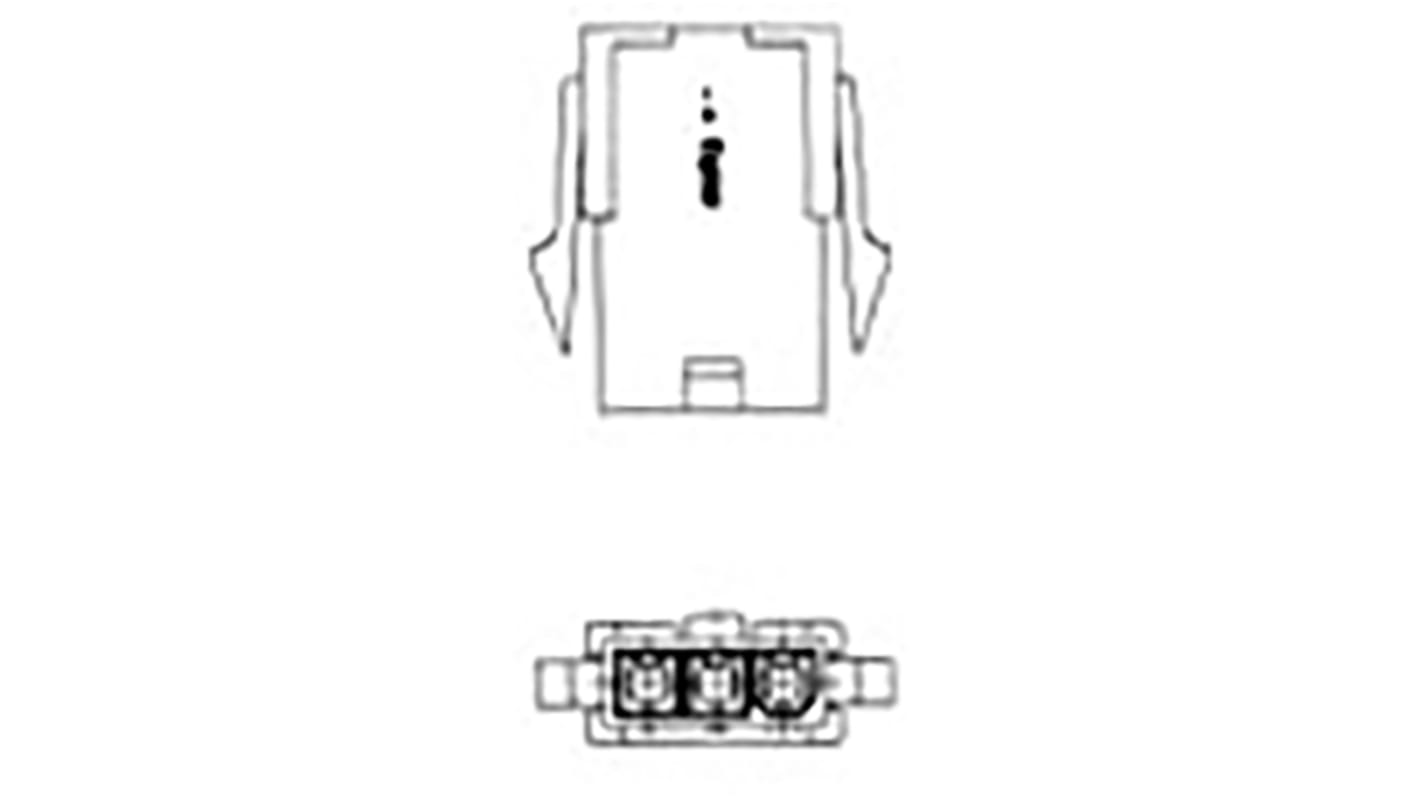 TE Connectivity, VAL-U-LOK Male Connector Housing, 4.2mm Pitch, 3 Way, 1 Row