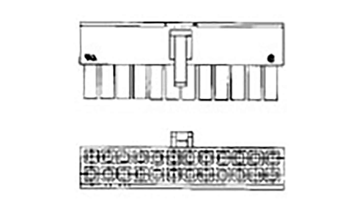 TE Connectivity, VAL-U-LOK Female Connector Housing, 4.2mm Pitch, 2 Way, 2 Row