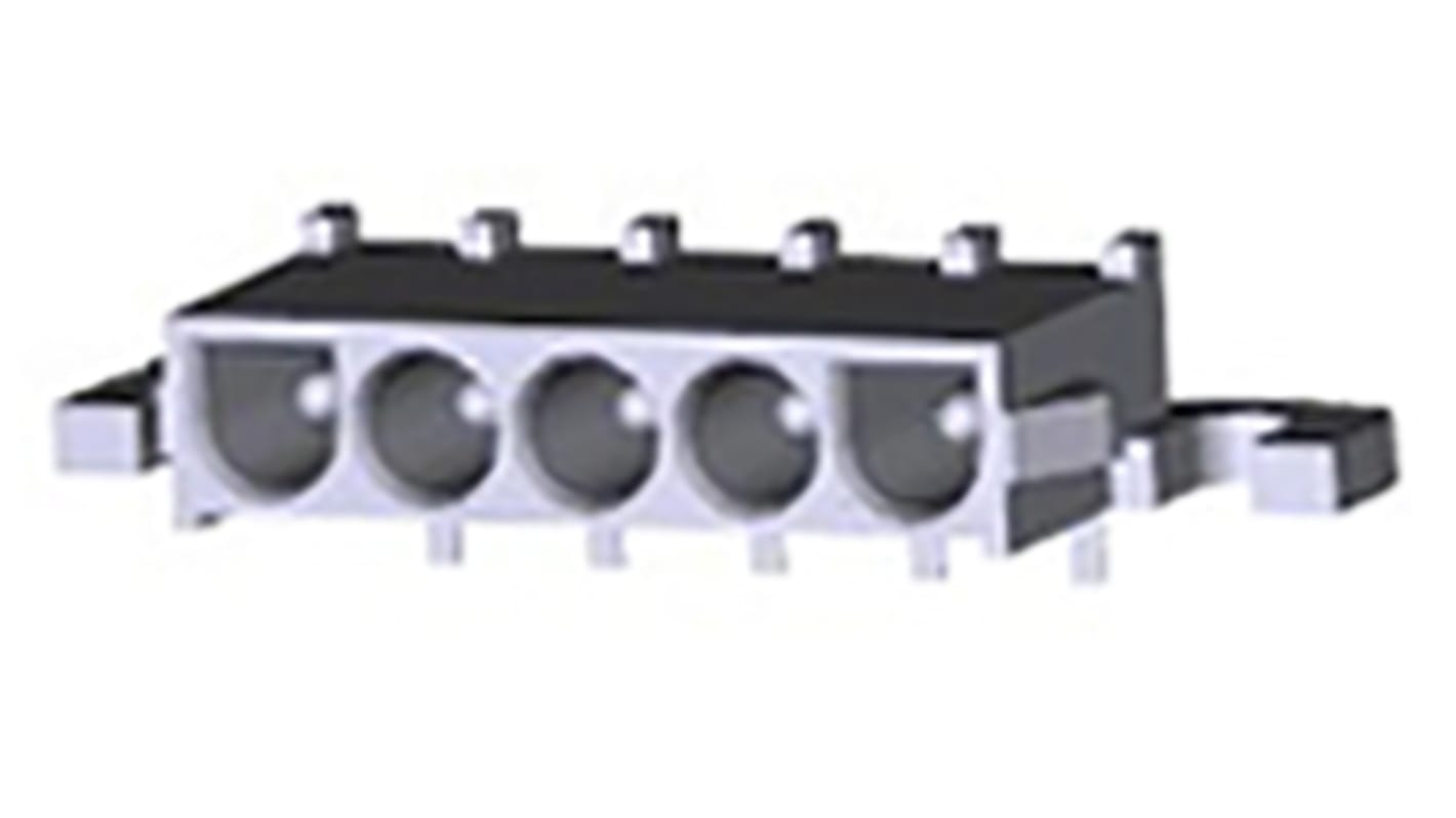 TE Connectivity Universal MATE-N-LOK Series Right Angle Through Hole PCB Header, 5 Contact(s), 6.35mm Pitch, 1 Row(s),