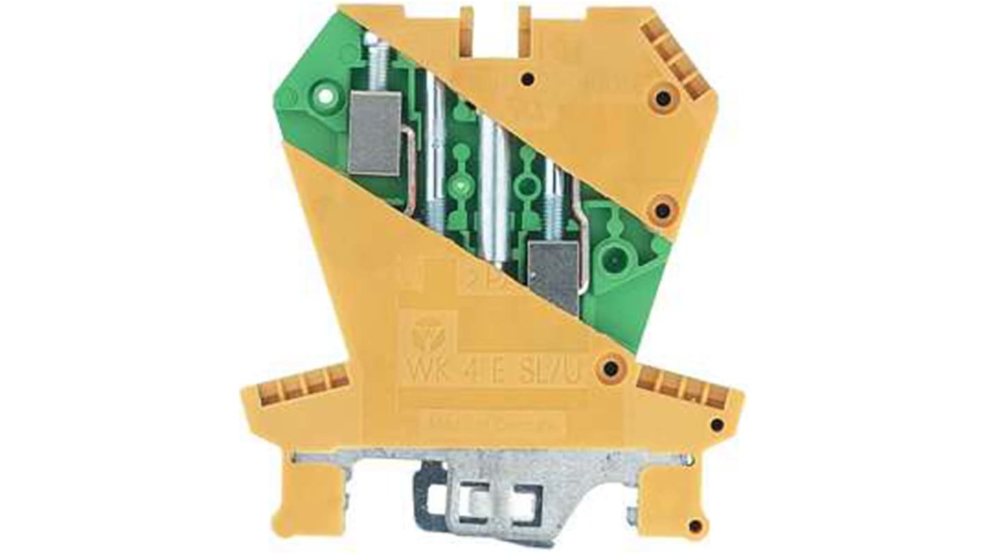 Wieland 4-Way Top Hat Non-Fuse DIN Rail Terminal, 22 → 12 AWG Wire, Screw, Thermoplastic Housing