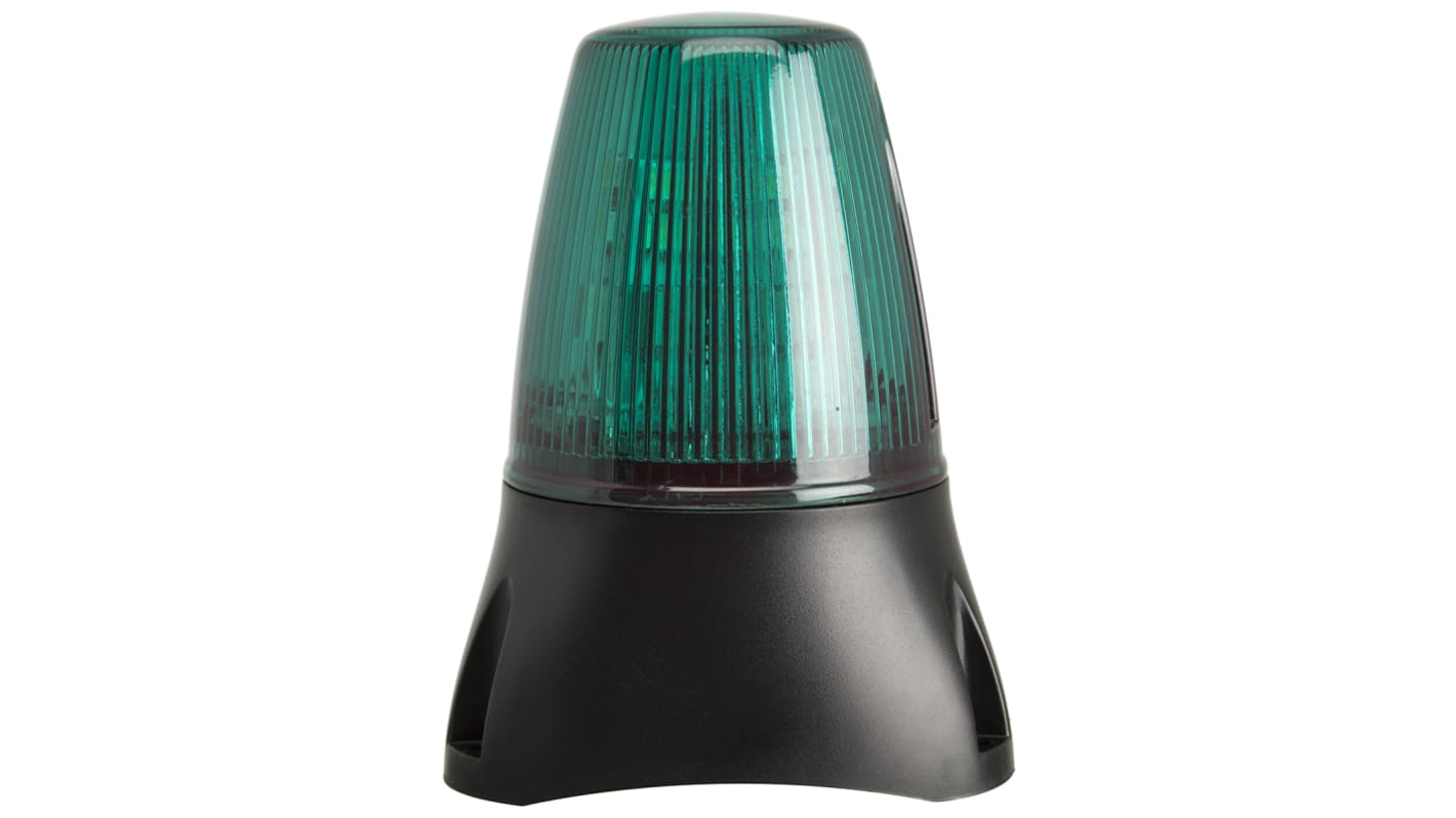 Moflash LEDD100 Series Green Flashing Beacon, 40 → 380 V dc, 85 → 285 V ac, Surface Mount, LED Bulb, IP65