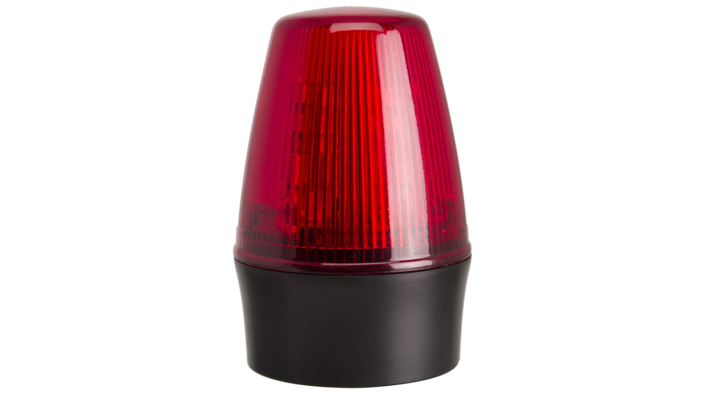 Moflash LEDS100 Series Red Flashing Beacon, 20 → 30 V ac/dc, Surface Mount, LED Bulb, IP65