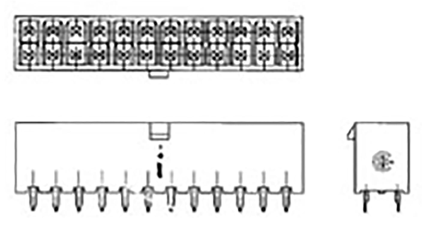 TE Connectivity VAL-U-LOK Series Straight Through Hole PCB Header, 2 Contact(s), 4.2mm Pitch, 2 Row(s), Shrouded