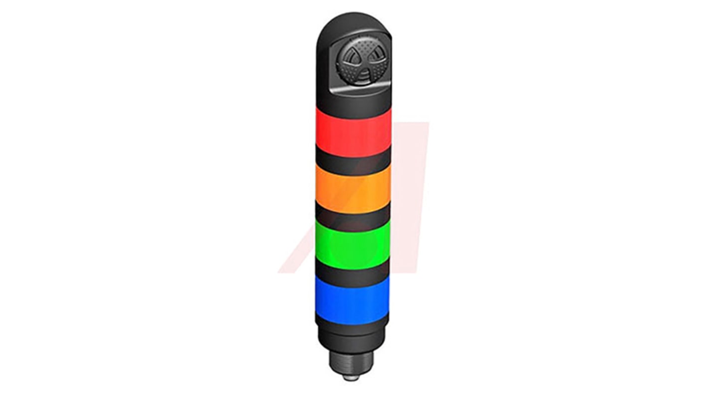Rs-Online Torretta di segnalazione Banner 18 → 30 V c.c. LED 3 elementi lenti Rosso/Verde/Giallo