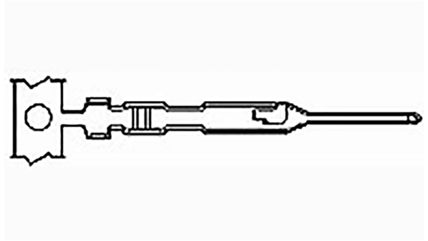 TE Connectivity AMPMODU MTE Series Male Crimp Terminal, 26AWG Min, 22AWG Max