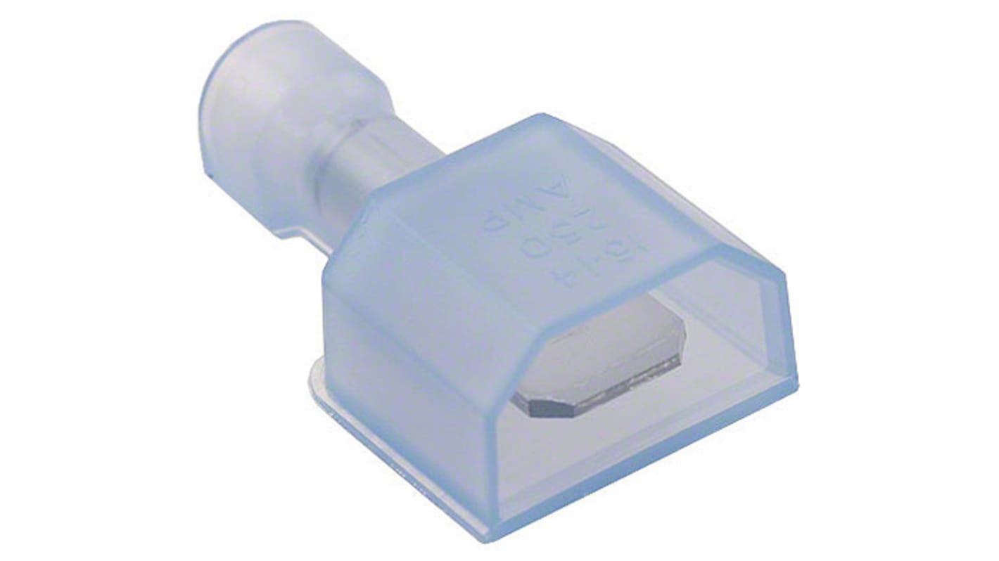 TE Connectivity Blue/Clear Insulated Female Spade Connector, Receptacle, 6.35 x 0.81mm Tab Size, 1.3mm² to 2mm²