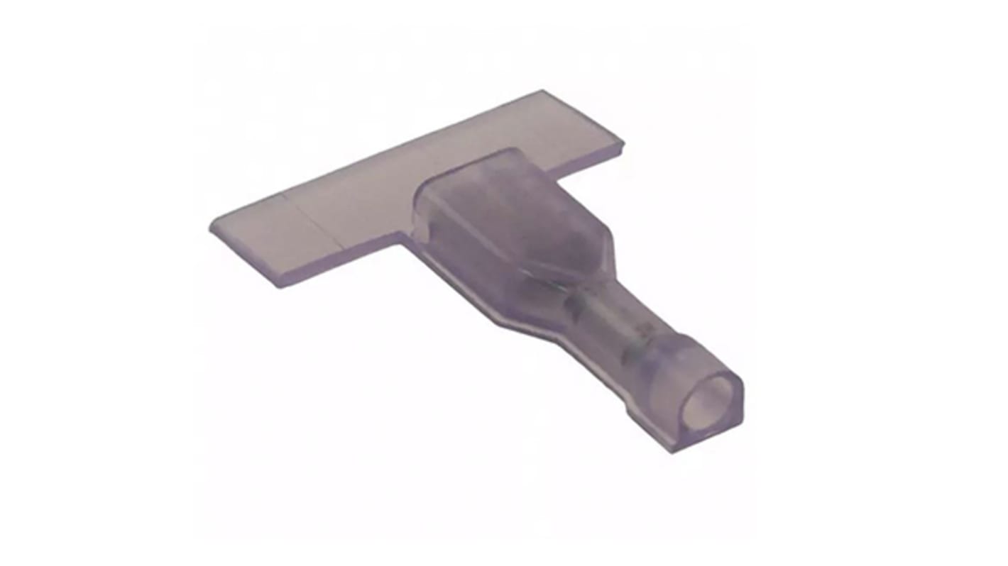 TE Connectivity Violet Insulated Female Spade Connector, Receptacle, 2.79 x 0.51mm Tab Size, 0.1mm² to 0.2mm²