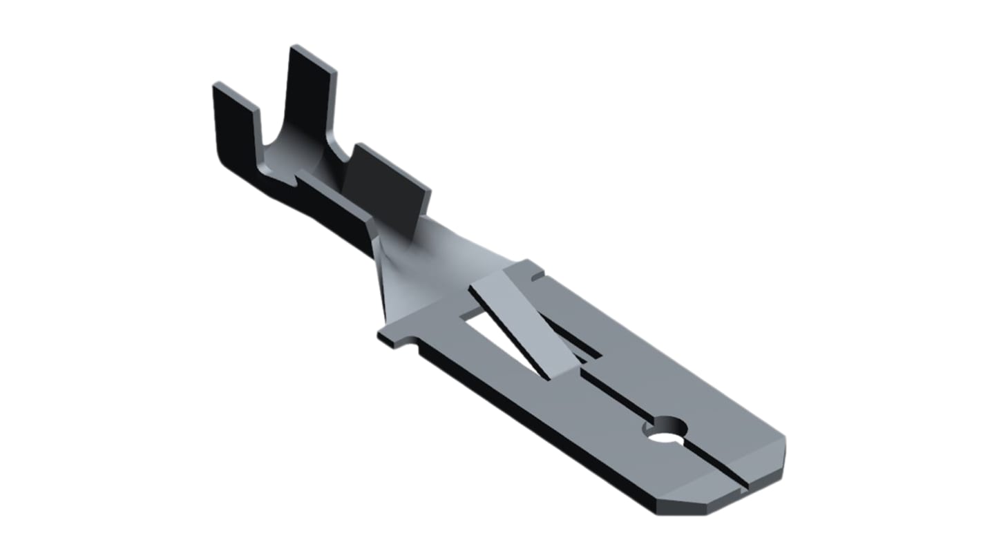 TE Connectivity FASTIN-FASTON .250 Insulated Male Spade Connector, Tab, 6.35 x 0.81mm Tab Size, 0.3mm² to 0.9mm²