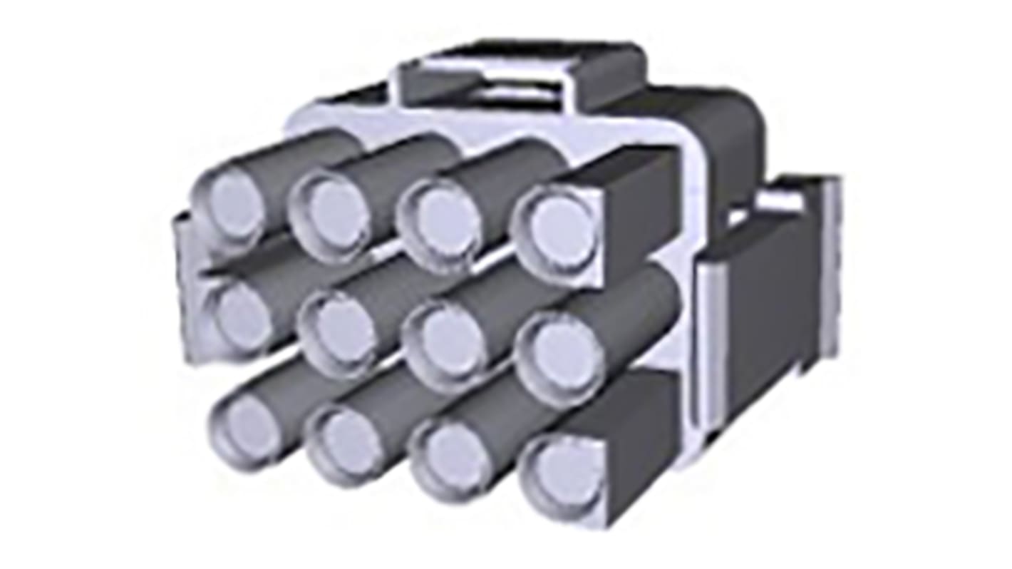 TE Connectivity, Universal MATE-N-LOK II Male Connector Housing, 6.35mm Pitch, 12 Way, 3 Row