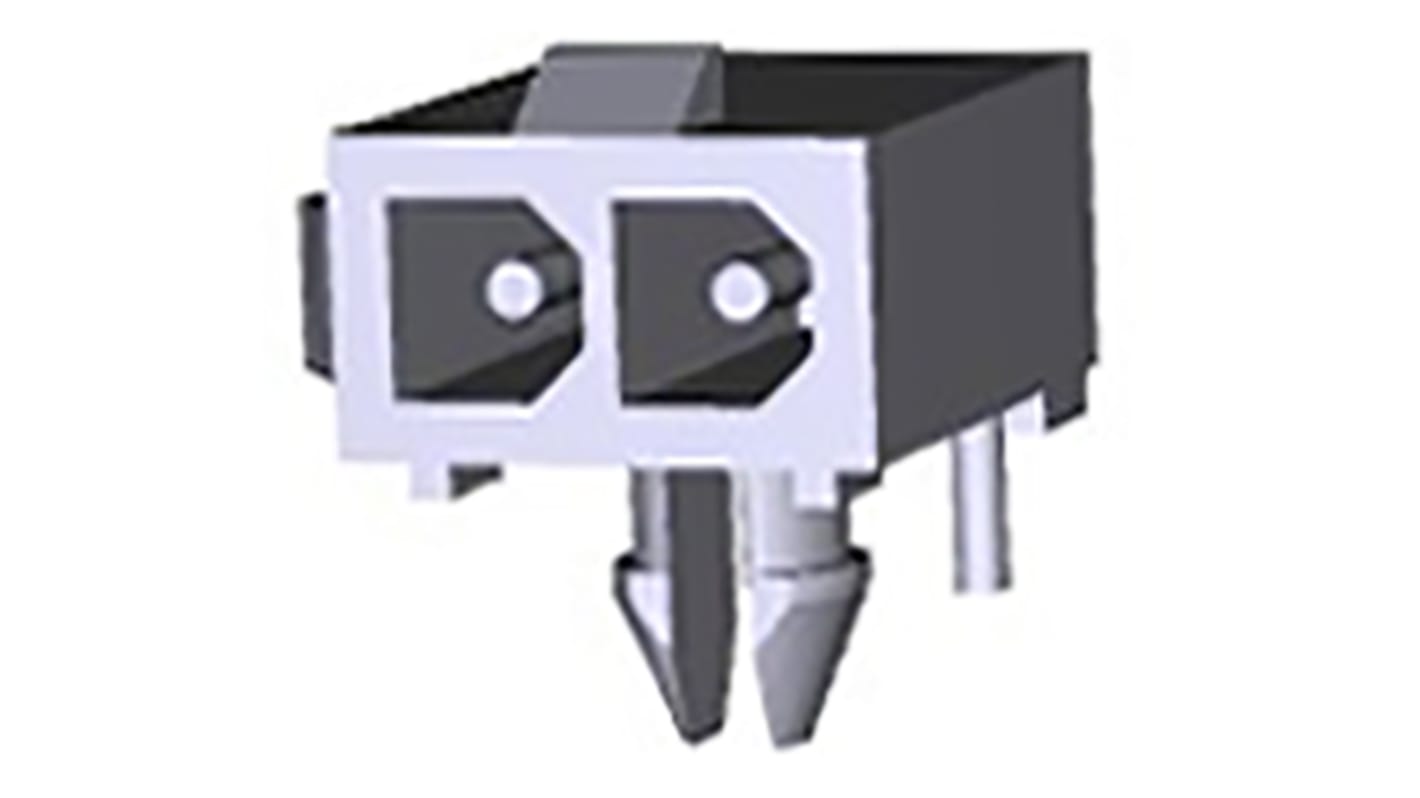 TE Connectivity Mini-Universal MATE-N-LOK Series Right Angle Through Hole PCB Header, 2 Contact(s), 4.14mm Pitch, 1