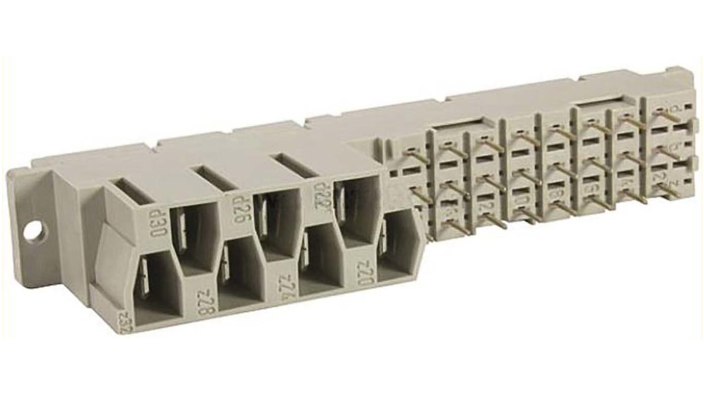 HARTING 09 06 24 + 7 Way 5.08 mm, 10.16 mm Pitch, Type MH 24+7, 3 Row, Straight DIN 41612 Connector, Socket