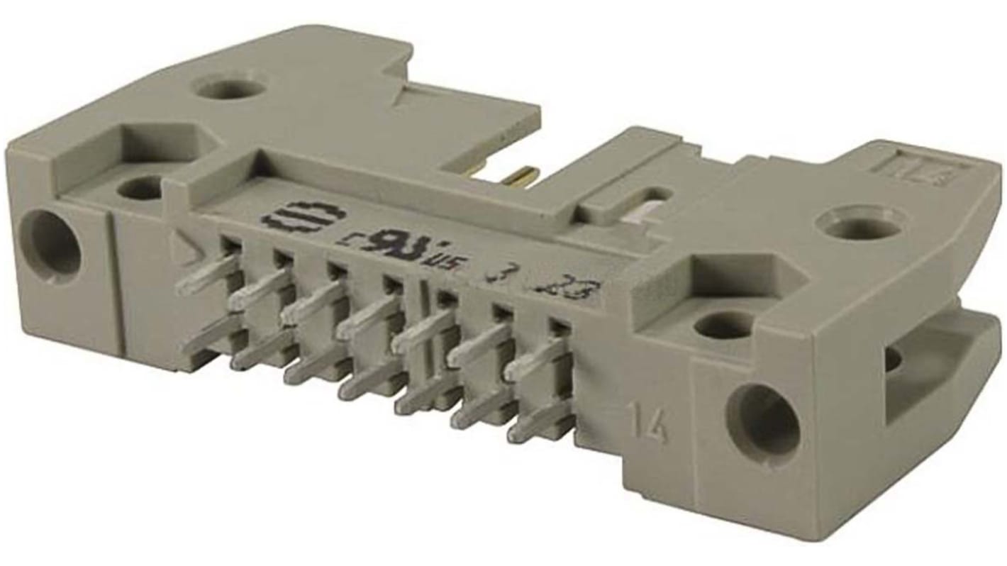 Harting SEK 18 Series Straight Through Hole PCB Header, 40 Contact(s), 2.54mm Pitch, 2 Row(s), Shrouded