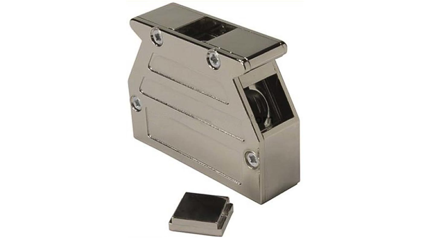 HARTING Metal Plated Plastic Angled, Straight D Sub Backshell, 37 Way