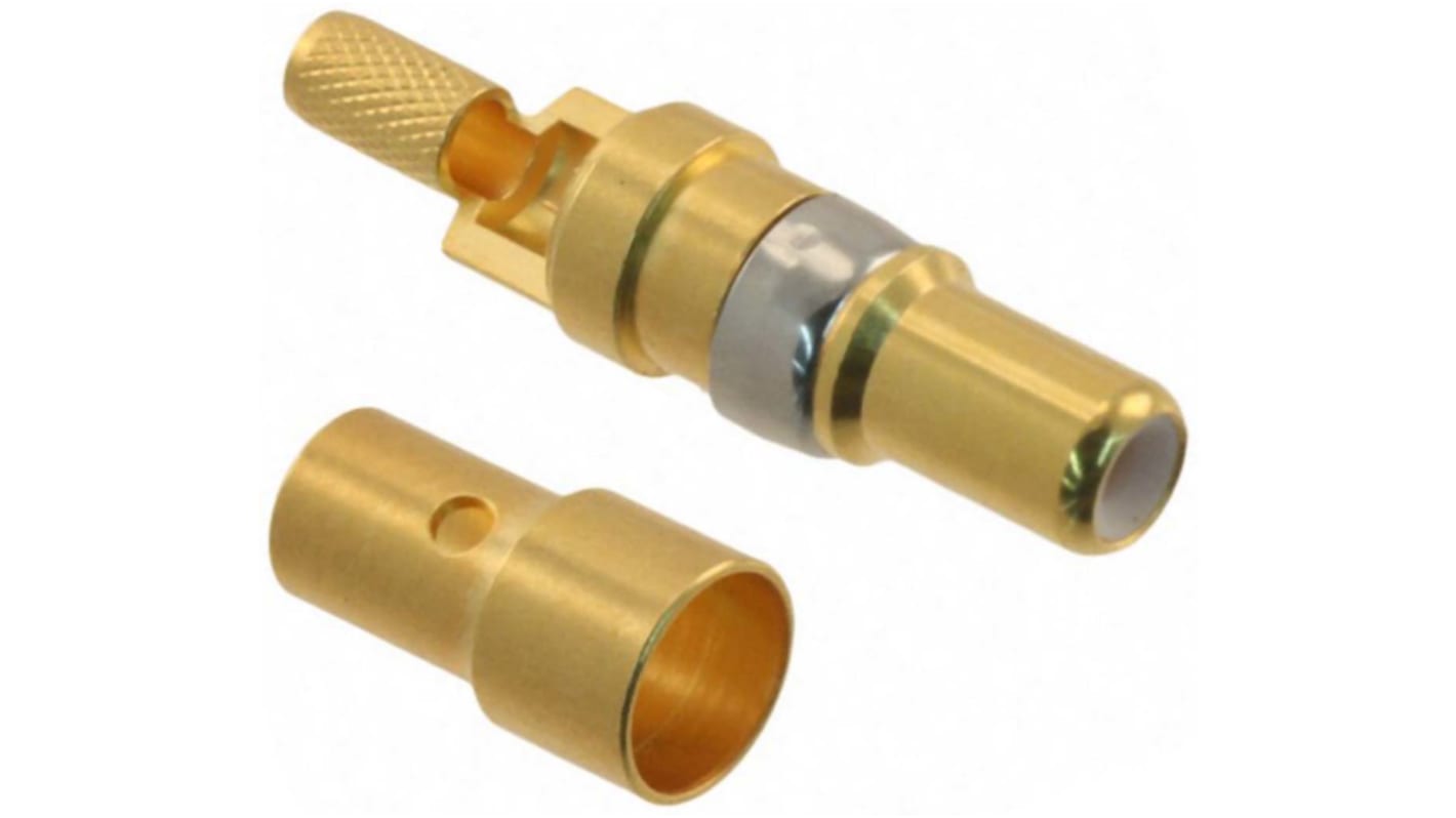 HARTING, D-Sub Mixed Series, Male Crimp, Solder D-Sub Connector Coaxial Contact, Gold Coaxial