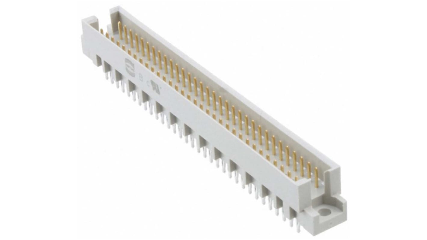 Connettore DIN 41612 HARTING Maschio, Ad angolo diritto, 64 vie 3 file, terminazione a saldare