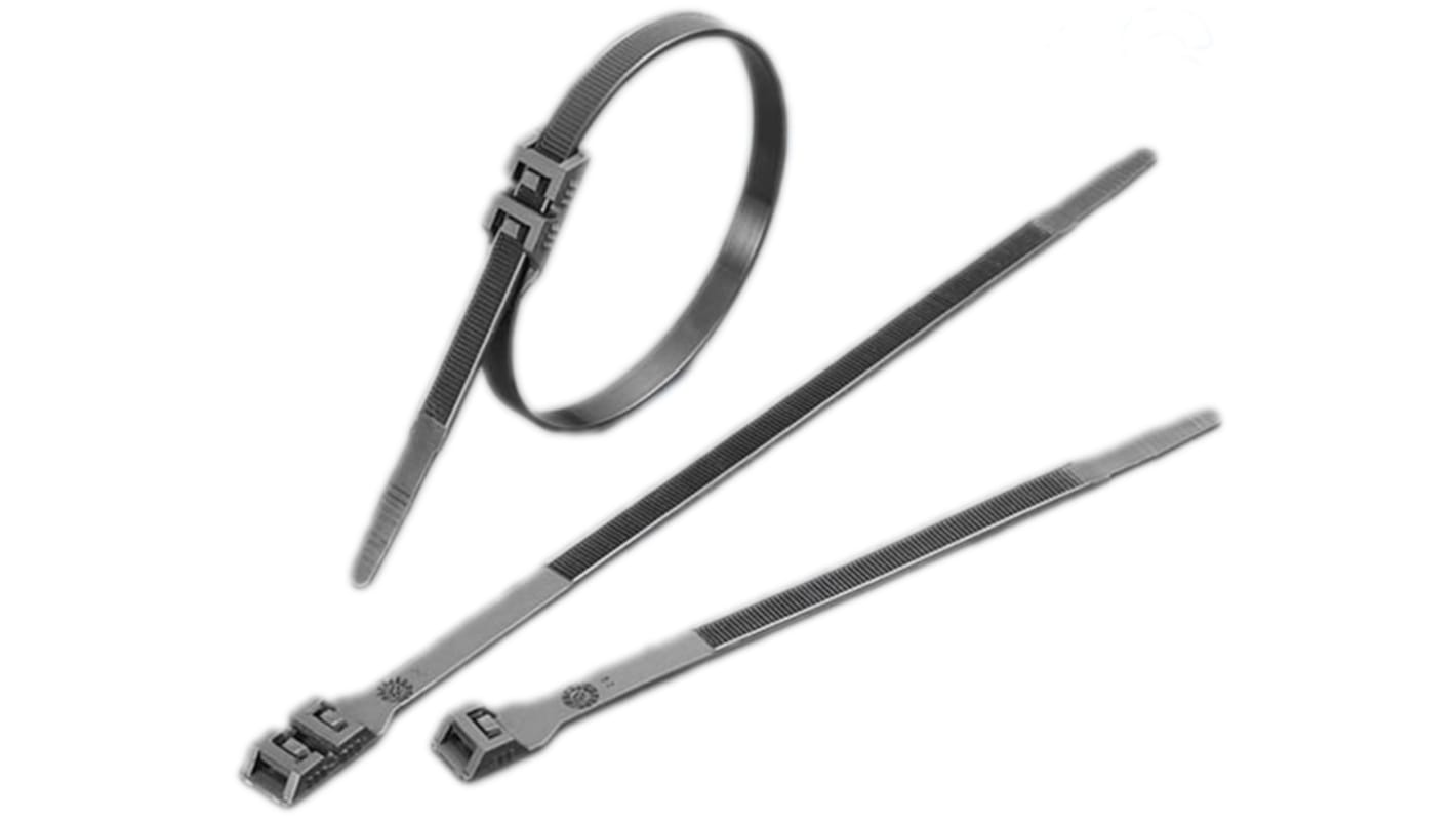 RS PRO 結束バンド, 760mm x 9mm, 黒, ナイロン 66