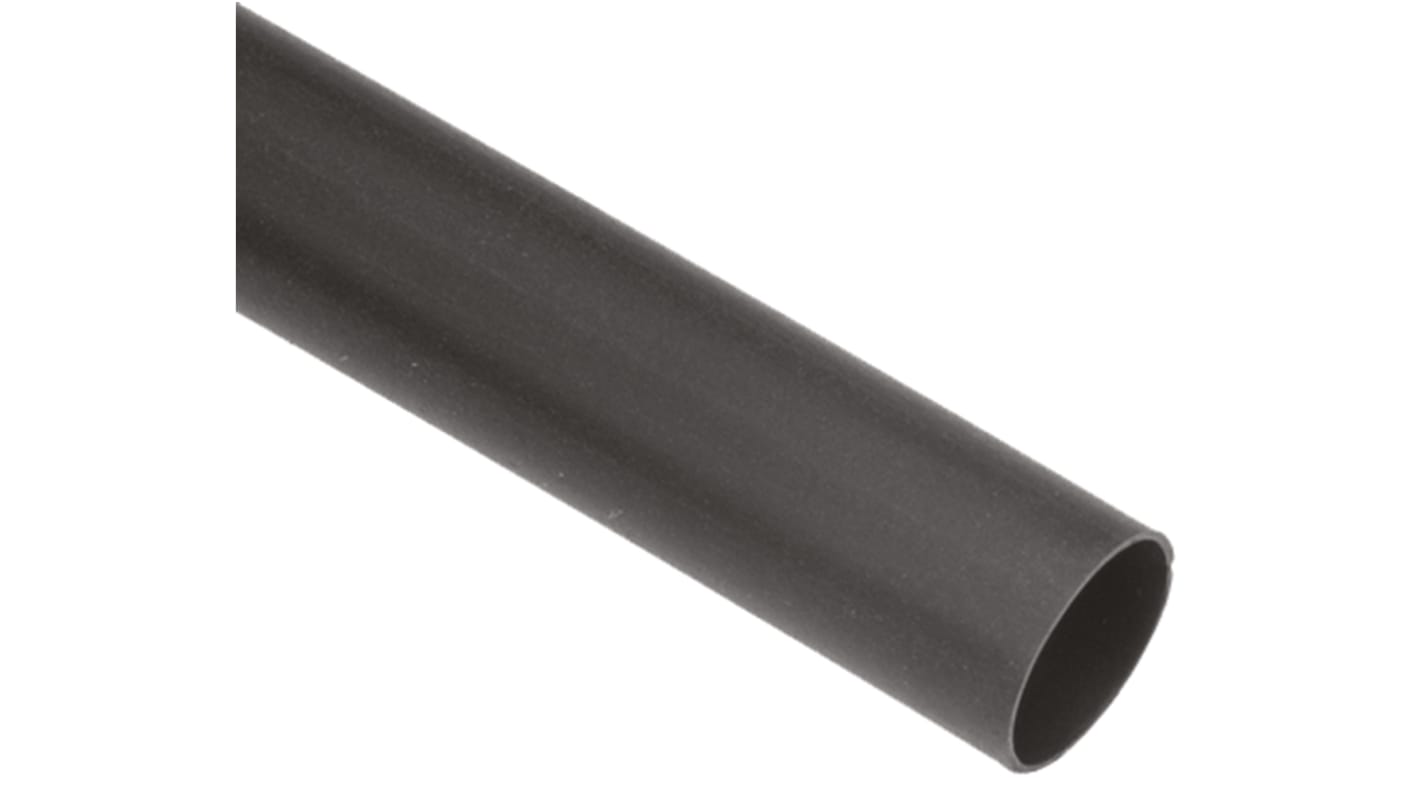 TE Connectivity Heat Shrink Tubing, Black 25.4mm Sleeve Dia. x 60m Length 2:1 Ratio, LSTT Series
