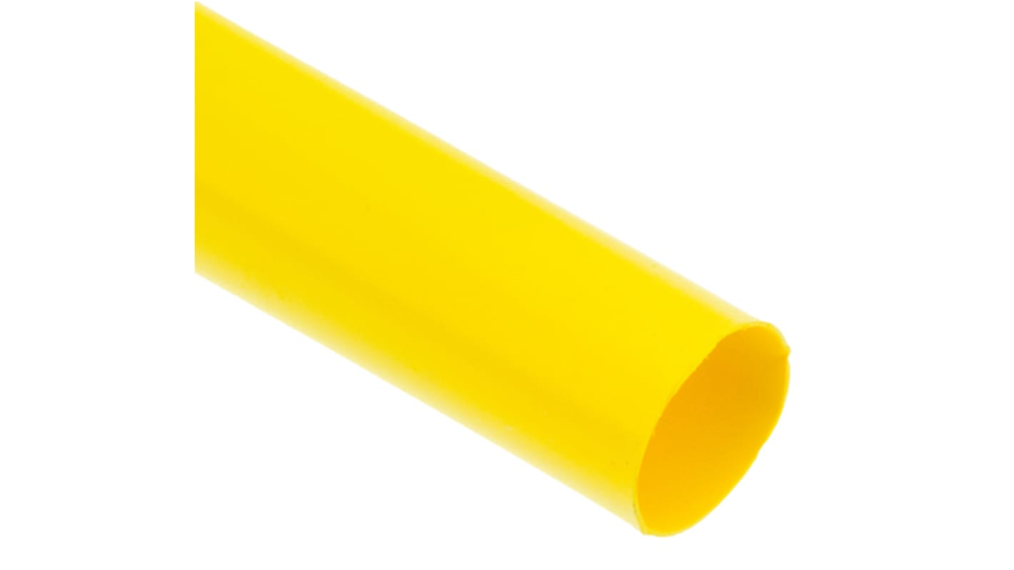 Gaine thermorétractable TE Connectivity, Diam. 1.6mm, Long. 600m, Rétreint 2:1, Jaune