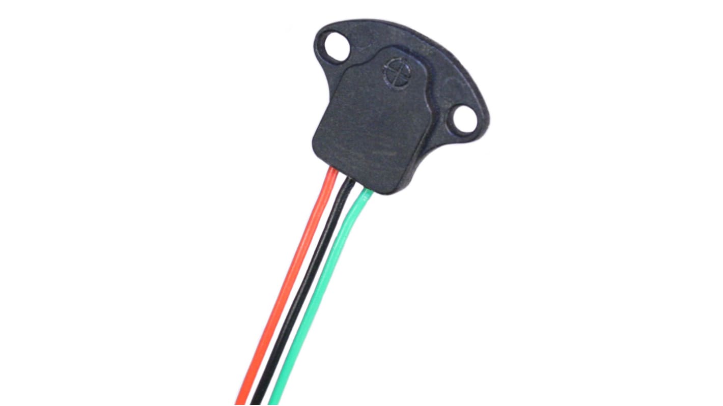 Assemtech Hall Effect Sensor, 3-Wire Open Collector Output, 4.5 → 24 V dc, Block Body, 24V