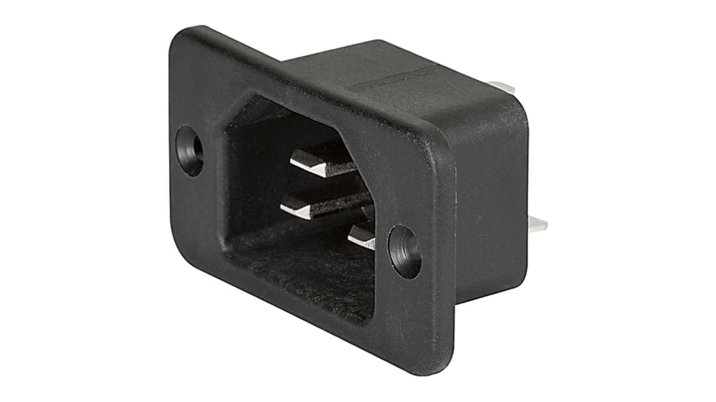 Schurter C22 Panel Mount IEC Connector Male, 16A, 250 V