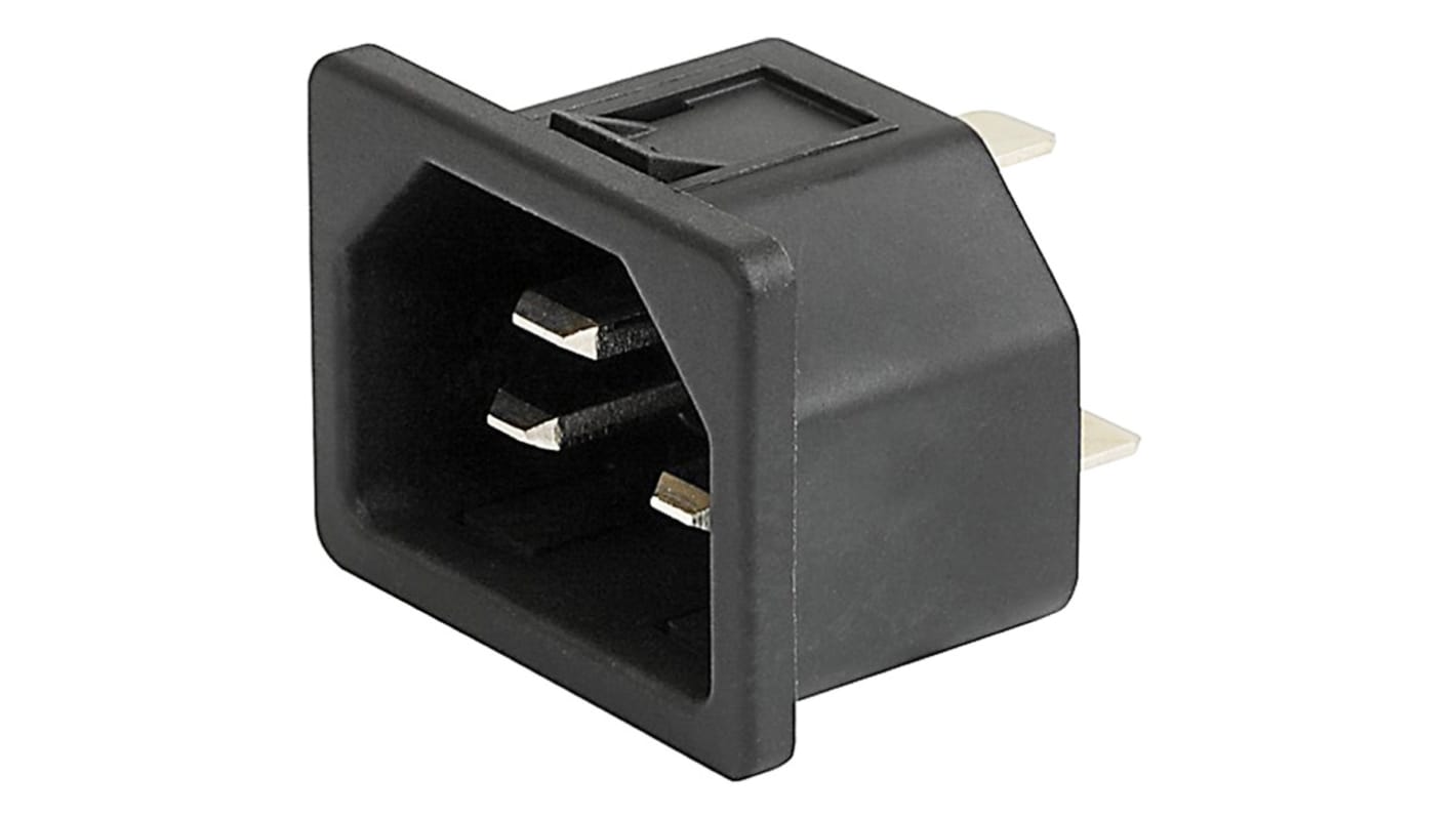 Schurter C22 Snap-In IEC Connector Male, 16A, 250 V