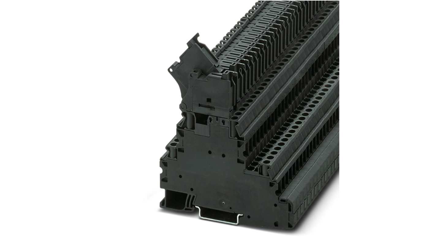 Phoenix Contact 3214325 UT 4-L/HESI (5X20) Series Black, 4mm², Double-Level, Screw Termination, Fused, ATEX, Ex, IECEx