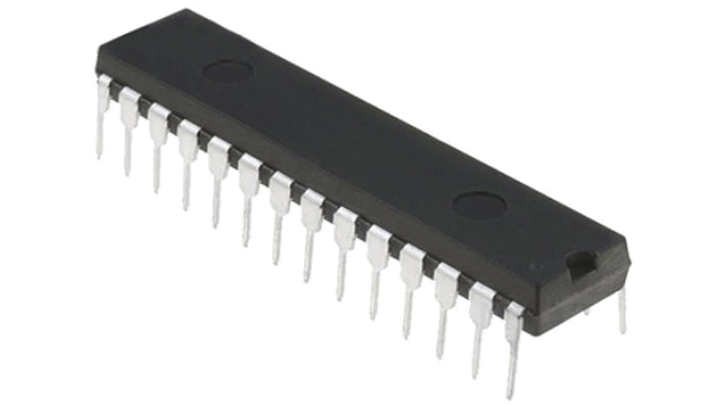 Microcontrolador Microchip PIC16F886-I/SP, núcleo PIC de 8bit, RAM 368 B, 20MHZ, SPDIP de 28 pines