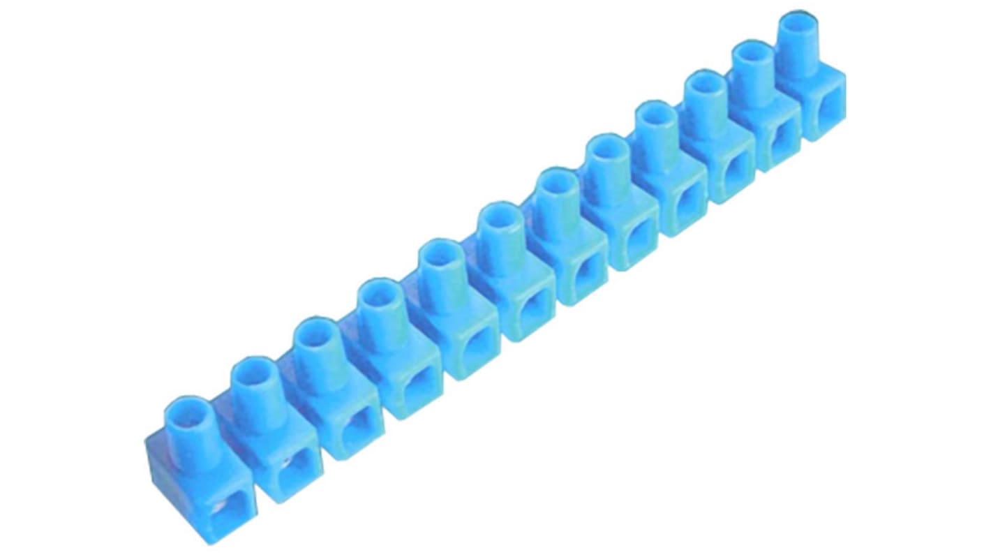 RS PRO Non-Fused Terminal Block, 12-Way, 24A, 14 AWG Wire, Screw Down Termination