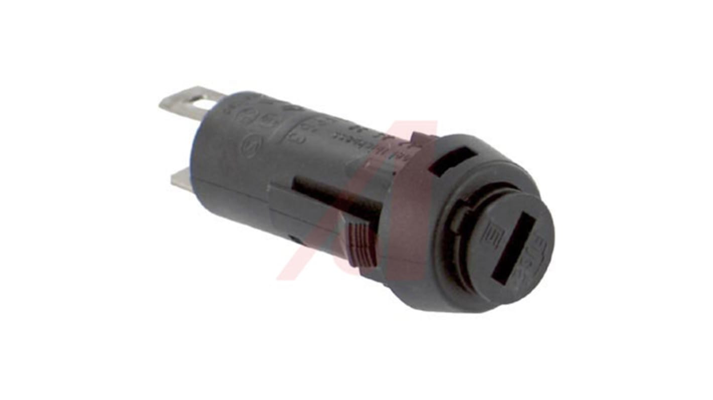 Schurter 10A Panel Mount Fuse Holder for 5 x 20mm Fuse, 1P, 250V ac
