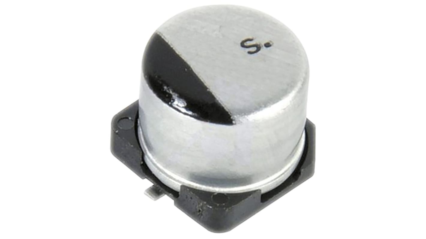 Panasonic S, SMD Elektrolyt Kondensator 470μF ±20% / 25V dc, Ø 10mm x 10.2mm, +85°C