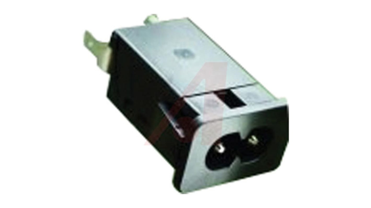 Schurter 2.5A, 250 V ac Male Snap-In Filtered IEC Connector 5008.3022, Solder None Fuse