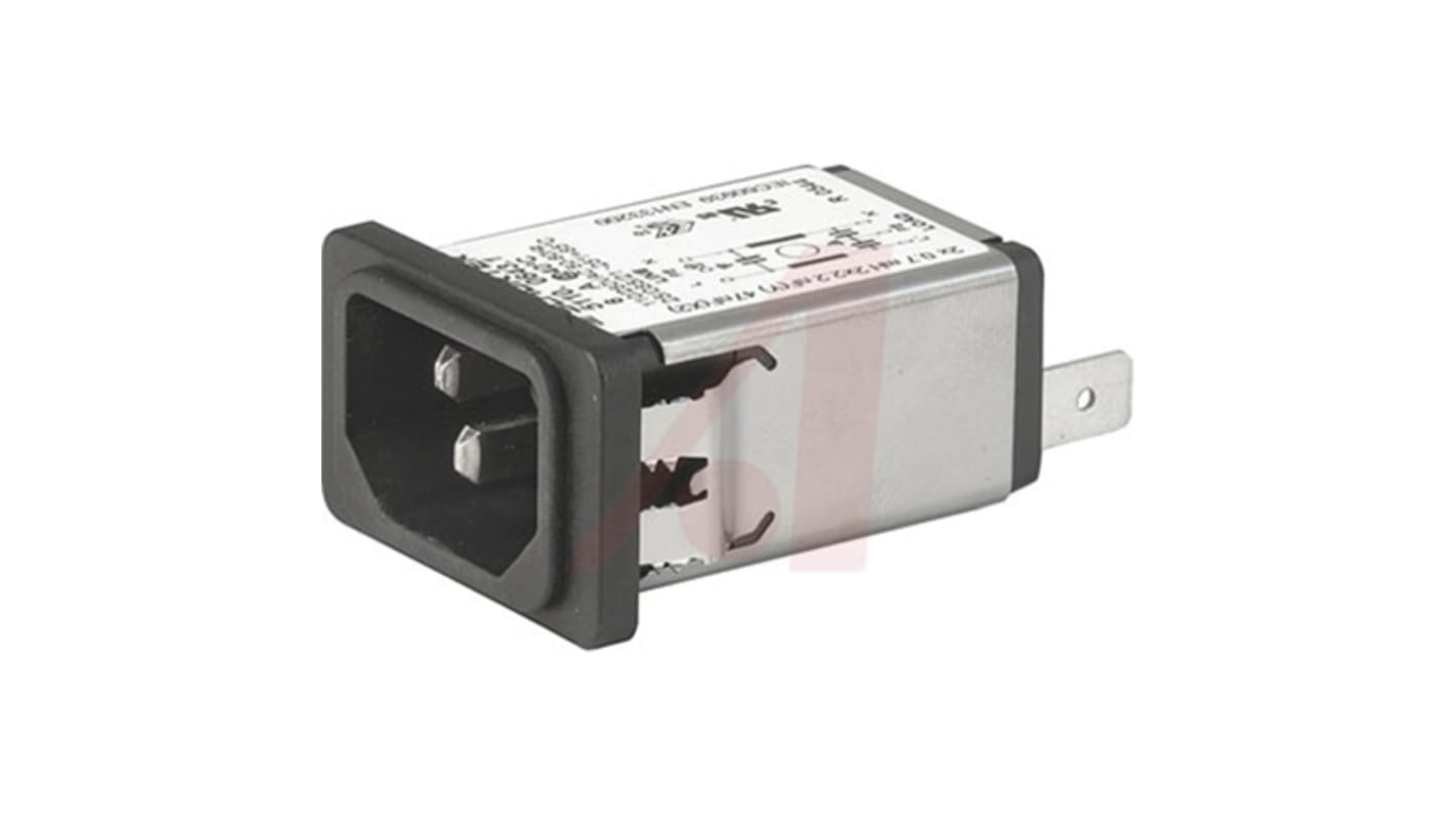 Filtro IEC Schurter con conector C14, 125 V ac, 15A, 60Hz, , con interrruptor de