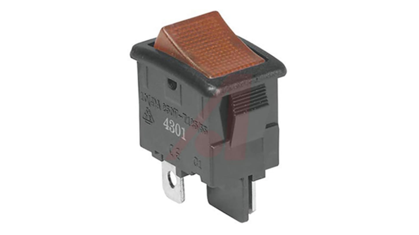 ZF Illuminated SPST, On-Off Rocker Switch Panel Mount