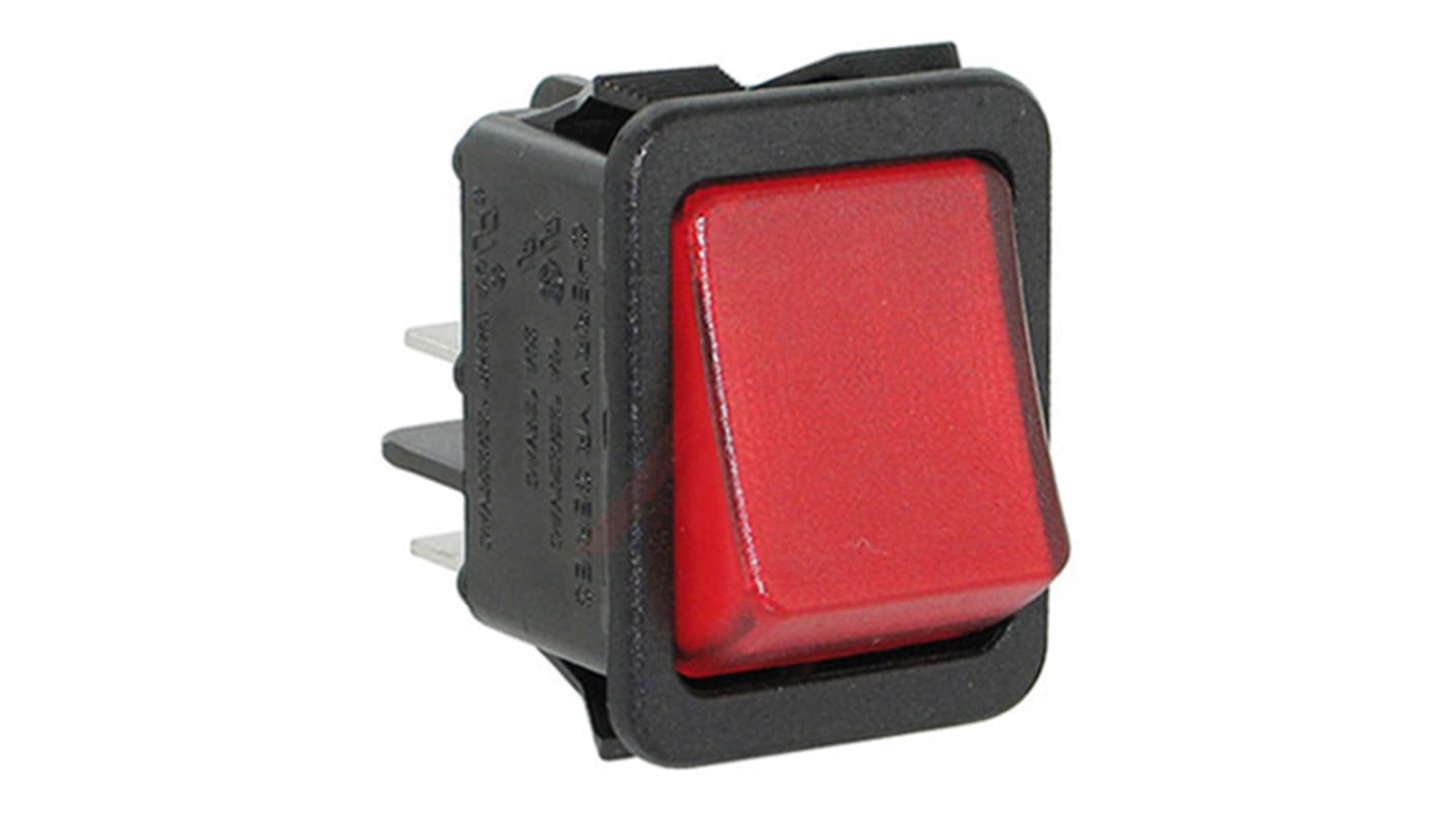 ZF Illuminated DPST, On-Off Rocker Switch Panel Mount