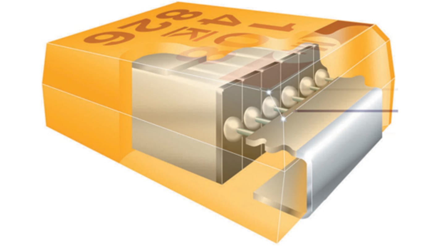 Kemet 100μF MnO2 Tantalum Capacitor 25V dc, T510 Series