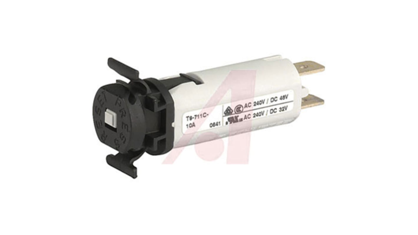 Schurter Thermal Magnetic Circuit Breaker - T9-711 Single Pole Snap In, 12A Current Rating