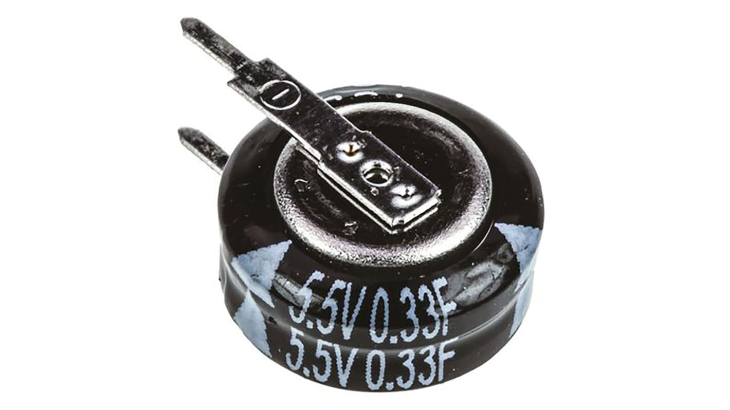 Panasonic 1F Supercapacitor -20 → +80% Tolerance, SG 5.5V dc, Through Hole